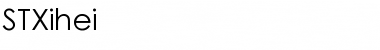 STXihei Regular Font Title Preview