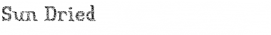 Sun Dried Regular Font Title Preview