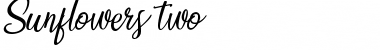 Sunflowers two Regular Font Title Preview