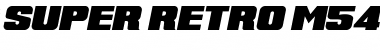 Super Retro M54 Italic Font Title Preview