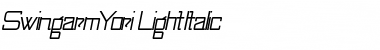 SwingarmYori-LightItalic Regular Font Title Preview