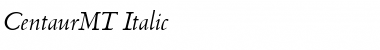 CentaurMT RomanItalic Font Title Preview