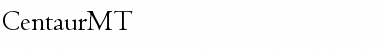 CentaurMT Roman Font Title Preview