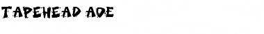 TapeHead AOE Regular Font Title Preview