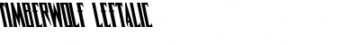 Timberwolf Leftalic Italic Font Title Preview