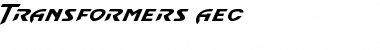 Transformers AEC Regular Font Title Preview