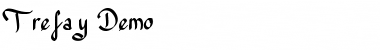Trefay Demo Font Title Preview