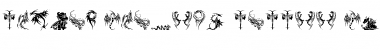 Tribal Dragons Tattoo Designs Regular Font Title Preview