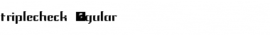 triplecheck Regular Font Title Preview