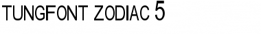 tungfont zodiac 5 Regular Font Title Preview