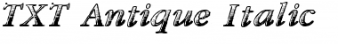 TXT Antique Italic Regular Font Title Preview