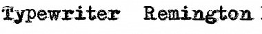 Typewriter - Remington RIVIERA Regular Font Title Preview