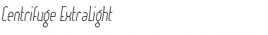 Centrifuge ExtraLight Font Title Preview