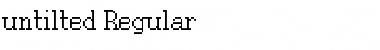 untilted Regular Font Title Preview