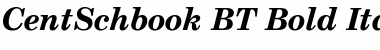 CentSchbook BT Bold Italic Font Title Preview
