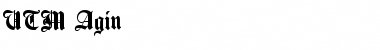 UTM Agin Regular Font Title Preview