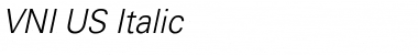 VNI-US Italic Font Title Preview