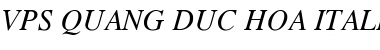 VPS Quang Duc Hoa Italic Font Title Preview