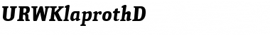 URWKlaprothD Regular Font Title Preview