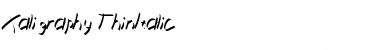 Xaligraphy ThinItalic Font Title Preview