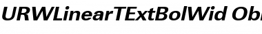 URWLinearTExtBolWid Oblique Font Title Preview