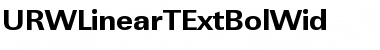 URWLinearTExtBolWid Regular Font Title Preview