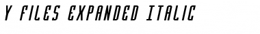 Y-Files Expanded Italic Expanded Italic Font Title Preview