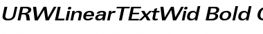 URWLinearTExtWid Bold Oblique Font Title Preview