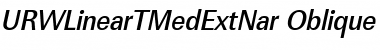 URWLinearTMedExtNar Oblique Font Title Preview