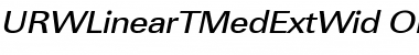 URWLinearTMedExtWid Oblique Font Title Preview