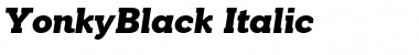 Yonky Black Italic Font Title Preview
