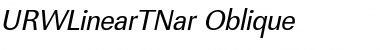 URWLinearTNar Oblique Font Title Preview