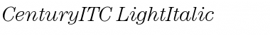 CenturyITC Light Italic Font Title Preview