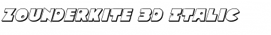 Zounderkite 3D Italic Italic Font Title Preview