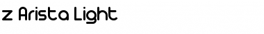 [z] Arista Light Regular Font Title Preview