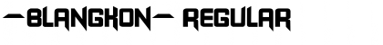 -BLANGKON- Regular Font Title Preview