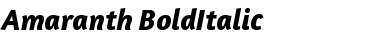 Amaranth Bold Italic Font Title Preview