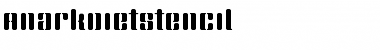 Anark Diet Stencil Regular Font Title Preview