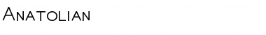 Anatolian Regular Font Title Preview