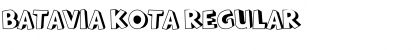BATAVIA KOTA Regular Font Title Preview