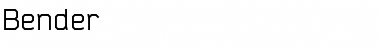 Bender Regular Font Title Preview