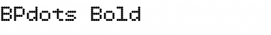 BPdots Bold Font Title Preview