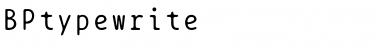 BPtypewrite Regular Font Title Preview