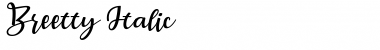 Breetty Italic Font Title Preview
