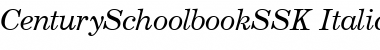 CenturySchoolbookSSK Italic Font Title Preview