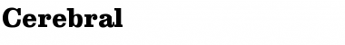 Cerebral Bold Font Title Preview