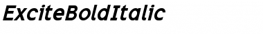 Excite Bold Italic Font Title Preview