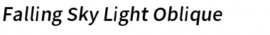 Falling Sky LightObl Font Title Preview