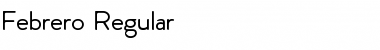 Febrero Regular Font Title Preview