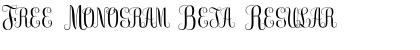 Free Monogram Beta Regular Font Title Preview